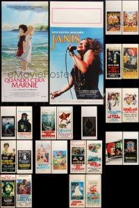 3a0559 LOT OF 25 MOSTLY FORMERLY FOLDED ITALIAN LOCANDINAS 1970s-2010s a variety of movie images!