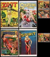 3a0110 LOT OF 10 11X17 REPRO PHOTOS OF GIRL-IN-PERIL COMIC BOOK COVERS 2000s Zoot, Spirit & more!