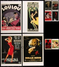 3a0108 LOT OF 11 UNFOLDED 11X17 REPRO PHOTOS OF NON-US MOVIE POSTERS 1980s cool art!