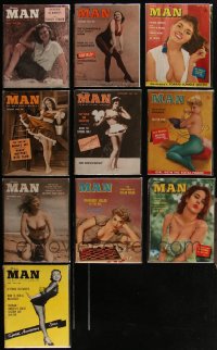 3a0151 LOT OF 10 1952-58 MODERN MAN MAGAZINES 1952-1958 filled with great sexy images & articles!