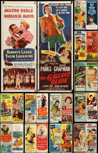 3a0547 LOT OF 24 FORMERLY FOLDED INSERTS 1940s-1970s a variety of cool movie images!