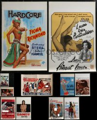 3a0677 LOT OF 11 FORMERLY FOLDED 1960S-70S SEXPLOITATION BELGIAN POSTERS 1960s-1970s with nudity!