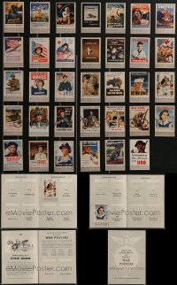 3a0538 LOT OF 1 MINIATURE COLOR PRINTS OF FAMOUS WAR POSTERS BOOKLET & 36 POSTER STAMPS 1940s cool!