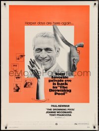 3b1333 DROWNING POOL 30x40 1975 cool image of Paul Newman as private eye Lew Harper!