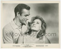 3b0886 DR. NO 8x10.25 still 1963 c/u of Sean Connery as James Bond smiling down at Ursula Andress!