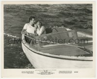 3b0888 DR. NO 8.25x10.25 still 1963 Sean Connery as James Bond on boat with sexy Ursula Andress!