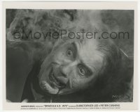 3b0889 DRACULA A.D. 1972 8x10 still 1972 Hammer, great close up of vampire Christopher Lee burning!