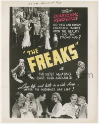 3b0906 FREAKS 8x10.25 still R1949 Tod Browning classic, cool different 30x40 advertising image!