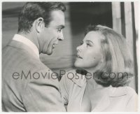 3b0916 GOLDFINGER 8.25x10 still 1964 Sean Connery as James Bond smiling at sexy Honor Blackman!