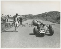 3b0921 GRAND PRIX candid deluxe 8x10 still 1967 John Frankenheimer on track by Formula One race cars!