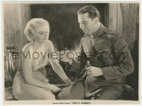 3b0928 HELL'S ANGELS 7.25x9.75 still 1930 Ben Lyon & sexy Jean Harlow by fireplace, Howard Hughes