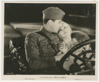 3b0930 HELL'S ANGELS 8x9.75 still 1930 c/u of Ben Lyon & sexy Jean Harlow snuggling in car!