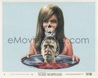 3b0932 HOUSE THAT DRIPPED BLOOD 8x10 mini LC #4 1971 best art of Christopher Lee's head on platter!