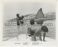 3b0942 JAWS 8x10.25 still 1975 Spielberg, swimmers try to get away from the shark, but they can't!