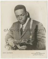 3b0948 JOHN COLTRANE 8.25x10 music publicity still 1940s African American jazz musician w/saxophone!