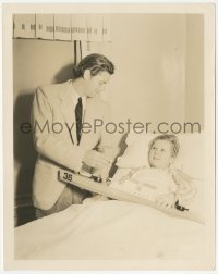 3b0950 JOHNNY WEISSMULLER/JACKIE COOPER 8.25x10.25 still 1930s Tarzan brings him a boat at hospital!