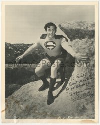 3b0961 KIRK ALYN signed 8x10 REPRO photo 1970s great full-length close up in costume as Superman!