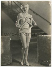 3b0996 MOONLIGHT & PRETZELS 7x9.25 still 1933 sexy blonde in skimpy two-piece outfit w/big pretzel!