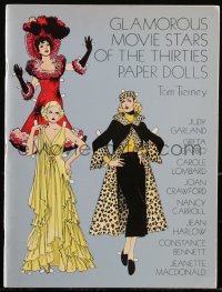 3b0192 GLAMOROUS MOVIE STARS OF THE THIRTIES PAPER DOLLS softcover book 1978 art by Tom Tierney!