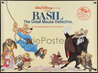 3b1304 GREAT MOUSE DETECTIVE British quad 1986 Walt Disney's crime-fighting Sherlock Holmes rodent!