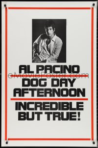 3b1685 DOG DAY AFTERNOON teaser 1sh 1975 Al Pacino, Sidney Lumet bank robbery crime classic!