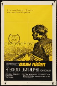 3b0286 EASY RIDER style A 1sh 1969 Peter Fonda, motorcycle biker classic directed by Dennis Hopper!