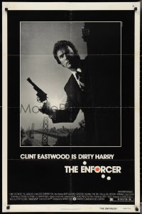 3b0288 ENFORCER 1sh 1976 classic image of Clint Eastwood as Dirty Harry holding .44 magnum!