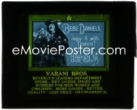 3b0763 BEBE DANIELS advertising glass slide 1920s she says it with flowers, Harken to our say!