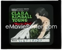 3b0783 HEARTS IN EXILE glass slide R1917 profile portrait of Clara Kimball Young, Hearts Afire!