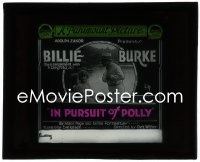 3b0785 IN PURSUIT OF POLLY glass slide 1918 Billie Burke mistaken for German spy in World War I!