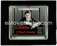 3b0790 IT PAYS TO ADVERTISE glass slide 1919 smiling Bryant Washburn, directed by Donald Crisp!