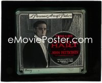 3b0794 JOHN PETTICOATS glass slide 1919 great close up of William S. Hart wearing tuxedo!