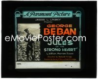 3b0796 JULES OF THE STRONG HEART glass slide 1918 French Canadian lumberjack George Beban adopts!