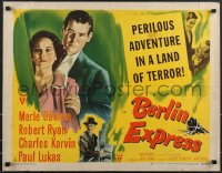 3b1183 BERLIN EXPRESS style A 1/2sh 1948 Merle Oberon & Robert Ryan, Jacques Tourneur!