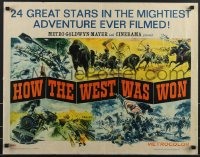 3b1194 HOW THE WEST WAS WON style A 1/2sh 1964 great Reynold Brown art of John Ford epic!