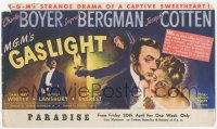 3b0698 GASLIGHT 7x12 herald 1944 Ingrid Bergman, Joseph Cotten, Charles Boyer, ultra rare!