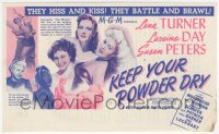 3b0718 KEEP YOUR POWDER DRY herald 1945 pretty Lana Turner, Laraine Day, Susan Peters, ultra rare!