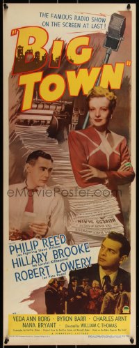 3b1136 BIG TOWN insert 1946 Philip Reed & Hillary Brooke, from the radio show that thrilled millions!