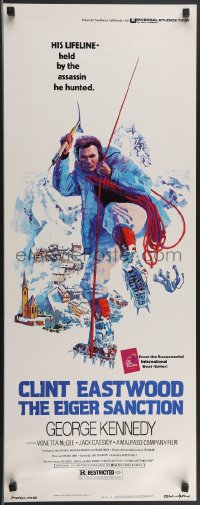 3b1147 EIGER SANCTION insert 1975 Clint Eastwood's lifeline was held by the assassin he hunted!