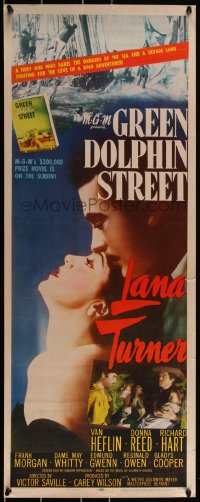 3b1153 GREEN DOLPHIN STREET insert R1955 sexy Lana Turner, Van Heflin, written by Samson Raphaelson