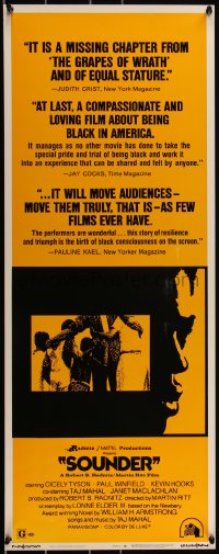 3b1169 SOUNDER insert 1972 Cicely Tyson, sharecroppers, Newbery Award winner directed by Martin Ritt!