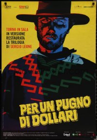 3b1391 FISTFUL OF DOLLARS Italian 1sh R2014 Sergio Leone, Michelangelo Papuzza art of Clint Eastwood