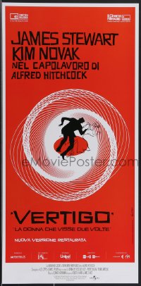 3b1127 VERTIGO Italian locandina R2019 Alfred Hitchcock classic, cool artwork by Saul Bass!