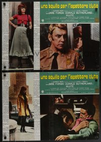 3b1230 KLUTE set of 6 Italian 18x26 pbustas 1971 Donald Sutherland & call girl Jane Fonda!