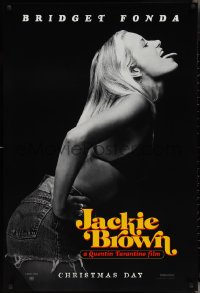 3b1700 JACKIE BROWN teaser 1sh 1997 Quentin Tarantino, profile portrait of sexy Bridget Fonda!