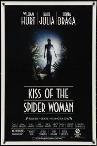 3b1706 KISS OF THE SPIDER WOMAN 1sh 1985 cool artwork of sexy Sonia Braga in spiderweb dress!