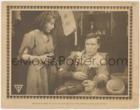 3b0454 ARYAN LC 1916 Bessie Love pours a drink for star & director William S. Hart, very rare!