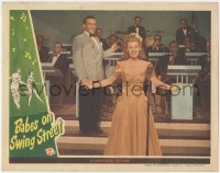 3b0455 BABES ON SWING STREET LC 1944 Marion Hutton singing on stage with Freddie Slack & orchestra!