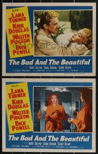 3b0679 BAD & THE BEAUTIFUL 2 LCs 1953 great images of Kirk Douglas, Lana Turner, top cast!