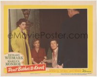 3b0474 DON'T BOTHER TO KNOCK LC #7 1952 young Anne Bancroft & Widmark worried for Marilyn Monroe!